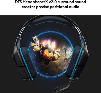 Logitech G432 Wired Gaming Headset, 7.1 Surround Sound, DTS Headphone:X 2.0, 50 mm Audio Drivers, USB and 3.5 mm Audio Jack, Flip-to-Mute Mic, Lightweight, PC/Mac/Xbox One/PS4/Nintendo Switch - Black/G432/Black