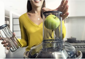 Philips HR1916/71 Vegetables and Fruits Juicer, Stainless Steel - Black - 1 Liters.