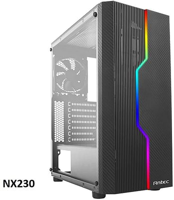 Antec NX230 RGB Medium Tower ATX Case with Glass Panel - Black