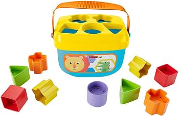 ​Fisher-Price Baby's First Blocks, set of 10 blocks for classic stacking and sorting play FFC84 - Multicolor.