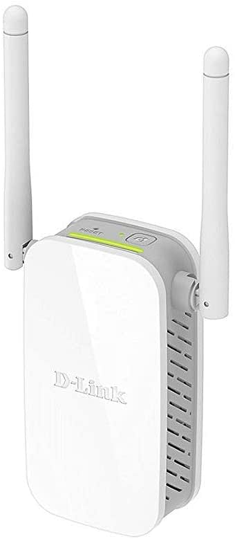 D-Link Wireless N300 Universal Range Extender, Wall Plug Design, 2 External antennas with 1 RJ-45 port, 1KV Surge / 6KV ESD Protection, UK Plug - White