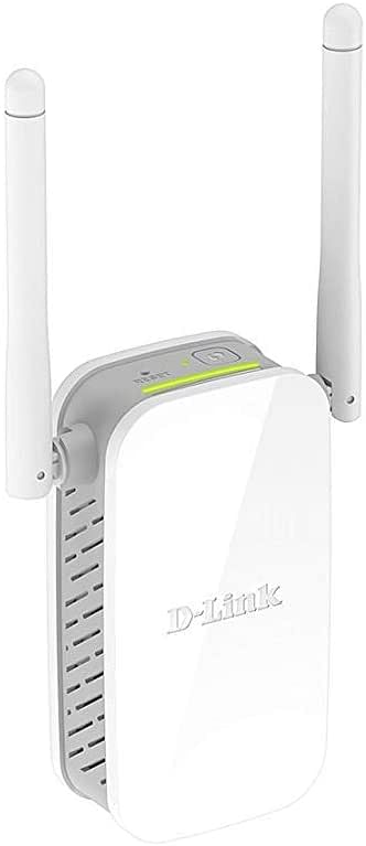 D-Link Wireless N300 Universal Range Extender, Wall Plug Design, 2 External antennas with 1 RJ-45 port, 1KV Surge / 6KV ESD Protection, UK Plug - White