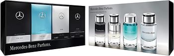 , SpicyMercedes Benz for Men Edt 4 X 7ml Mini For Intense + for Silver + cologne + for Men Set, 4 Piece Set