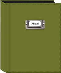 Pioneer CTS-246/GN Photo 208-Pocket Bright Green Sewn Leatherette Photo Album with Silvertone Metal I.D. Plate for 4 by 6-Inch Prints, Green