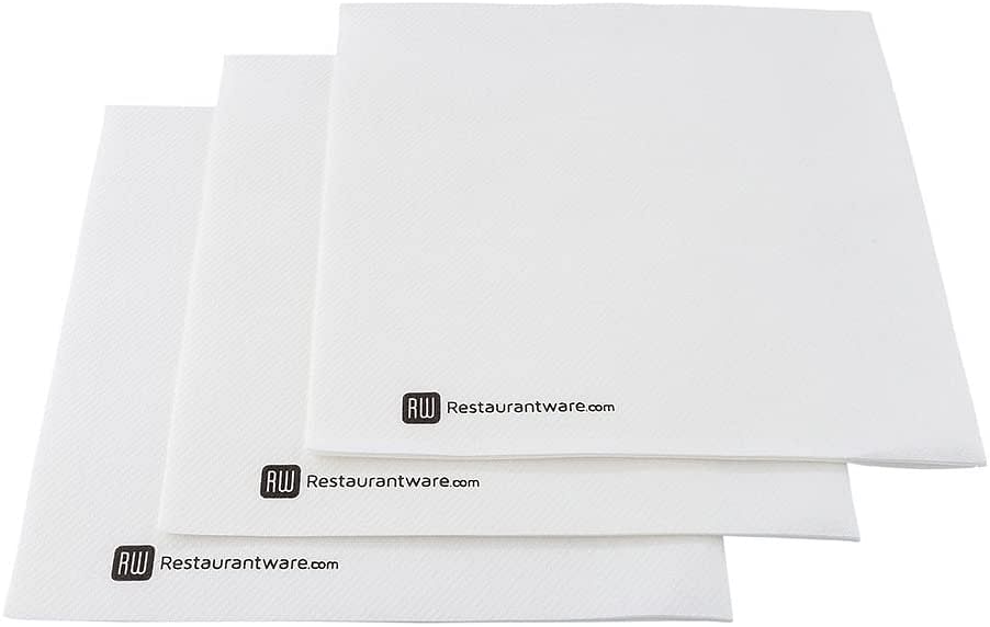 Paper Dinner Napkins, 3 Ply Napkins, Disposable Dinner Napkins - White - 16" x 16" - Luxnap Micropoint - 2000ct Box - Restaurantware