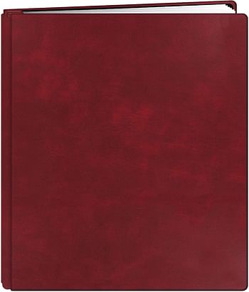 Pioneer FTM-811L/BG Photo Albums 20-Page Family Treasures Deluxe Burgundy Bonded Leather Cover Scrapbook for 8.5 x 11-Inch Pages Red