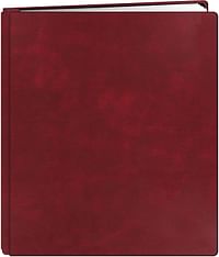 Pioneer FTM-811L/BG Photo Albums 20-Page Family Treasures Deluxe Burgundy Bonded Leather Cover Scrapbook for 8.5 x 11-Inch Pages Red