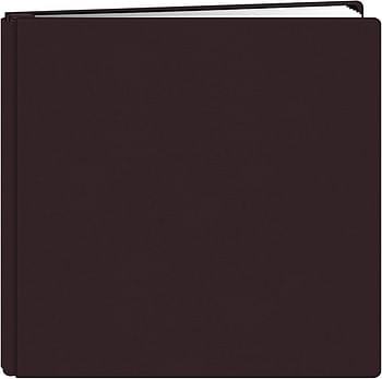 Pioneer 12-Inch by 12-Inch Family Treasures Deluxe Fabric Postbound Memorybook, Rich Bordeaux