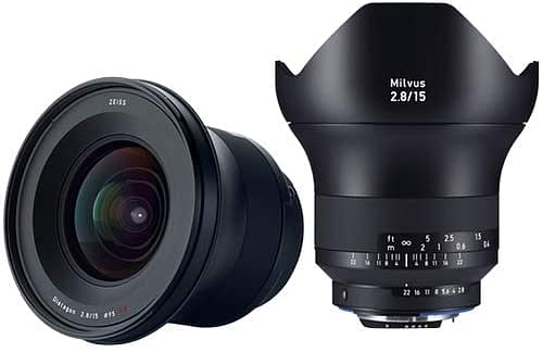 Zeiss Milvus 15mm 2.8 ZE Lens for Canon EF Mount Cameras - Black.