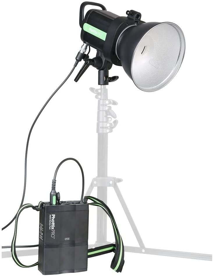Phottix Indra500 TTL Studio Light with Battery Pack Kit, Black.