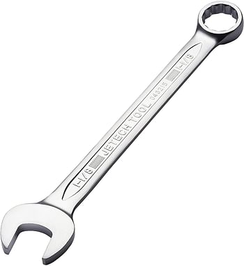 Jetech - Combination Wrench 1-1/8 Inch - Jet-com-1-1/8 - Silver - 33.4 x 5.8 x 0.8 Cm.