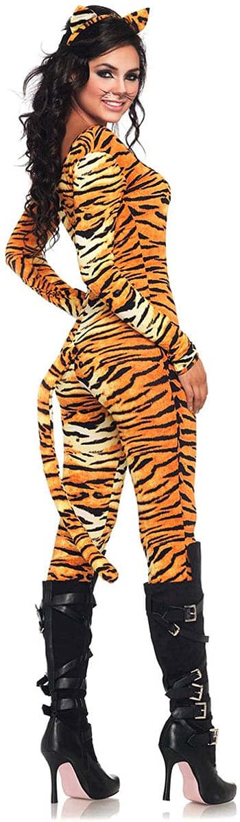 Leg Avenue Women's 2 Piece Wild Tigress Catsuit Costume/Multi Color/s-m