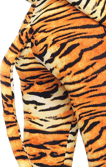 Leg Avenue Women's 2 Piece Wild Tigress Catsuit Costume/Multi Color/s-m