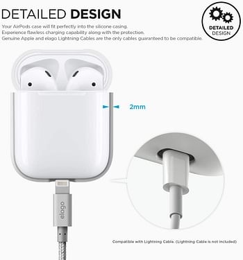 Elago Airpods Silicone Case White, EAPSC-WH/One Size