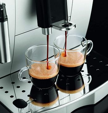 ماكينة تحضير القهوة ماغنيفيكا تحول حبوب القهوة غير المطحونة الى قهوة جاهزة للشرب مباشرة من ديلونجي، ECAM22.110.SB، لون فضي