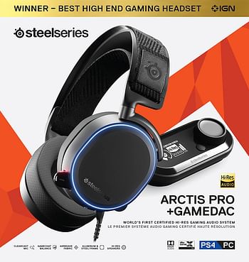 Steelseries Arctis Pro with GameDAC for Hi-Res gaming audio system (PS4)