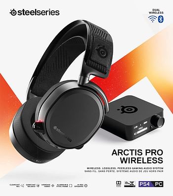 سماعة ألعاب لاسلكية أركتيس برو من ستيل سيريس, Arctis Pro Wireless/Black/One Size