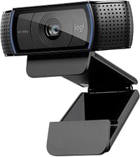 Logitech C920 HD Pro Webcam, Full HD 1080p/30fps Video Calling, Clear Stereo Audio, HD Light Correction, Works with Skype, Zoom, FaceTime, Hangouts, PC/Mac/Laptop/Macbook/Tablet /Camera Only/C920 Webcam with Mic/Black