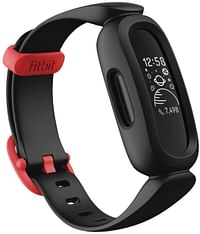 Fitbit Ace 3, Activity Tracker for Kids 6+ with Animated Clock Faces, Up to 8 days battery life & water resistant up to 50 m - Black/Sport Red