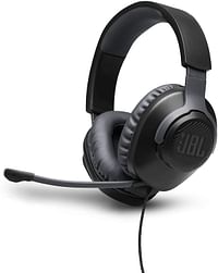 JBL Quantum 100 BLK Wired Over-Ear Gaming Headset with a Detachable Mic Black