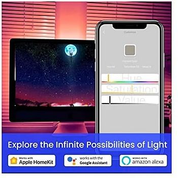 LifeSmart Cololight LED Strip Lights - 16M Colors, LED Color Changing, Smart App Control, Easy Install, Compatible w/Alexa, HomeKit & Google Assistant, IP65 Rating, 6.6Ft/2 Meters Length (60 LEDs)