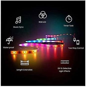 LifeSmart Cololight LED Strip Lights - 16M Colors, LED Color Changing, Smart App Control, Easy Install, Compatible w/Alexa, HomeKit & Google Assistant, IP65 Rating, 6.6Ft/2 Meters Length (60 LEDs)