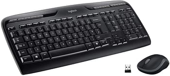 Logitech MK330 Wireless Keyboard and Mouse Combo for Windows, 2.4 GHz Wireless with Unifying USB-Receiver, Portable Mouse, Multimedia Keys, Long Battery Life, PC/Laptop, QWERTY US Layout - Black/1 Set