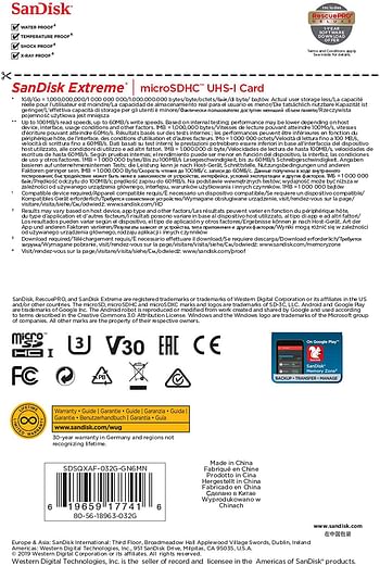 SanDisk 64GB Extreme microSD UHS-I U3 A2 160MB/s- SDSQXA2-064G-GN6MN/Multicolor