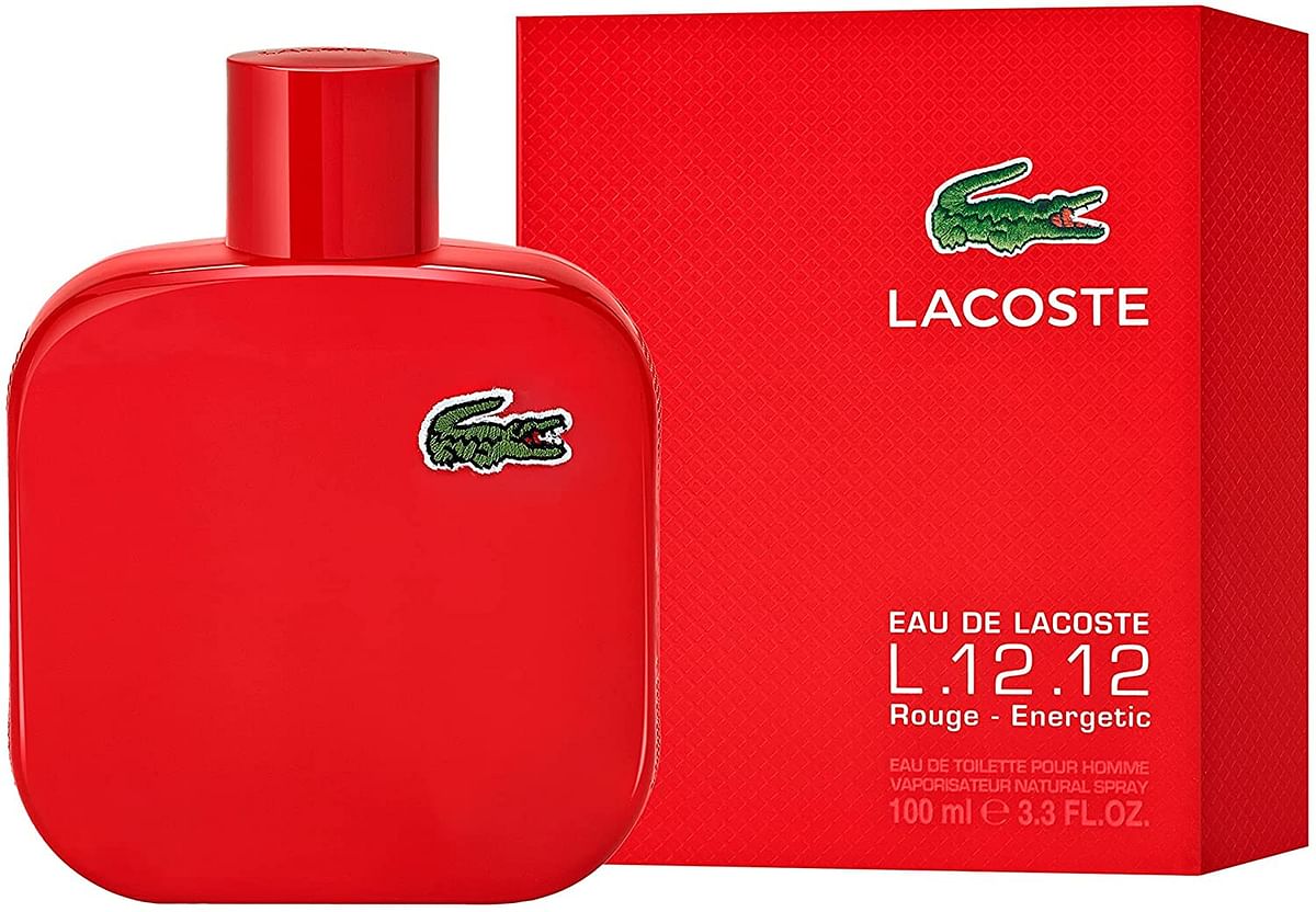 Lacoste Perfume Lacoste Eau De Lacoste L.12.12 Rouge, Perfume For Men - Eau de Toilette,100ml, Red