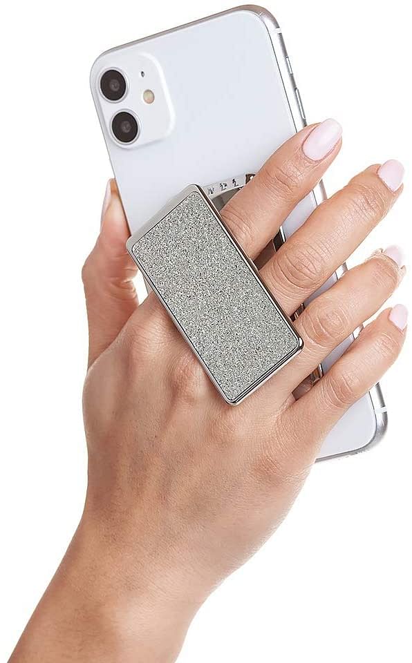 Handl Smoothe Glitter Phone Grip - Silver