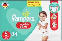 Pampers Baby-Dry Pants diapers, Size 5, 12-18 kg, With Stretchy Sides for Better Fit and Leakage Protection, 84 Baby Diapers/Multicolor