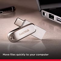 SanDisk Ultra 256GB Dual Drive Luxe Type-C 150MB/s USB 3.1 Gen 1 - Silver