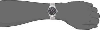 Casio Men's Black Dial Stainless Steel Band Watch - MTPV001D-1B