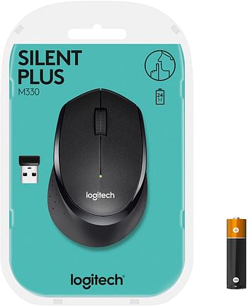 Logitech M220 Wireless Mouse, Silent Buttons, 2.4 GHz with USB Mini Receiver, 1000 DPI Optical Tracking, 18-Month Battery Life, Ambidextrous PC / Mac / Laptop - Charcoal Grey