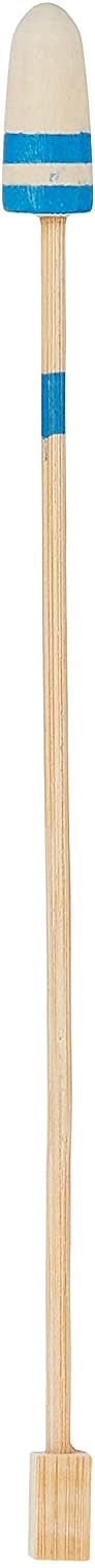 7" Blue and Natural Bamboo Buoy Skewer: Perfect for Serving Appetizers and Cocktail Garnishes - 500ct - Biodegradable and Eco-Friendly - Restaurantware