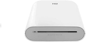 Xiaomi Portable Photo Printer 300dpi Pocket Mini AR Photo Printer with DIY Share 500 mAh Image Printer Zinc Paper Printer, White, A8, TEJ4018GL, M