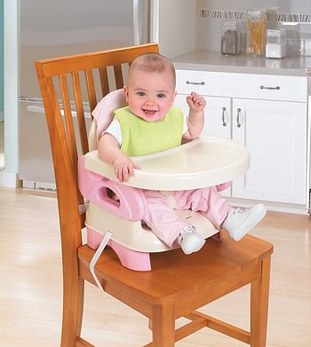 مقعد معزز مريح قابل للطي من سمر إنفانت | 36.8 × 44.5 × 34.3 سم | لون الوردي.
