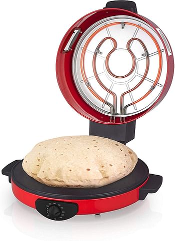 Saachi 40cm Roti Tortilla Pizza Maker NL-RM-4980G Red