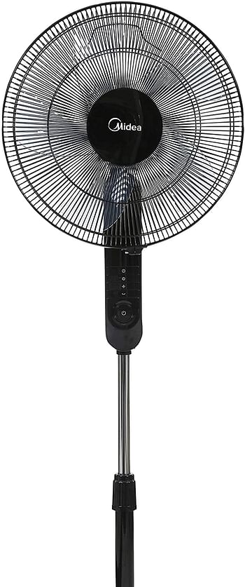 Midea Pedestal Stand Fan with Remote Control, Black, 16 inch, FS4015FR,
