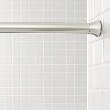 AmazonBasics Tension Shower Doorway Curtain Rod, 60,9 - 91,4 cm, White