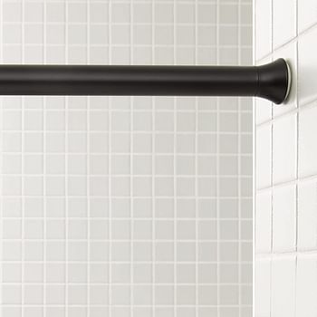 AmazonBasics Tension Shower Doorway Curtain Rod, 60,9 - 91,4 cm, White