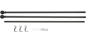 ستائر امازون بيسكس مع لمسات نهائية، 180 - 360 سم، اسود