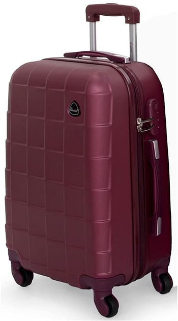 Senator Hard Shell Luggage Set Lightweight 4-Piece ABS Luggage Sets with Spinner Wheels 4 A207 (Set of 4, Burgundy)