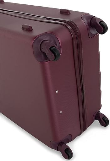 Senator Hard Shell Luggage Set Lightweight 4-Piece ABS Luggage Sets with Spinner Wheels 4 A207 (Set of 4, Burgundy)