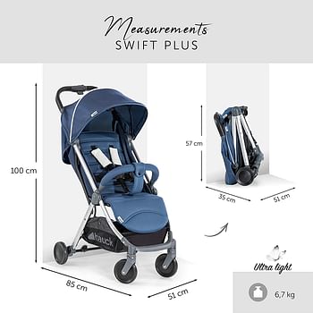 Hauck, Swift Plus Stroller, Silver Charcoal - One Size