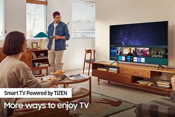 سامسونج 43 بوصة AU7000 Crystal UHD 4K Flat Smart TV 2021 ، Titan Grey ، UA43AU7000UXZN - أسود
