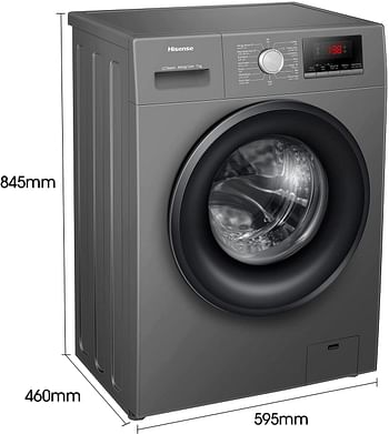 Hisense 7Kg Front Loading Washing Machine 1200 Rpm Wfpv7012Mt -Silver