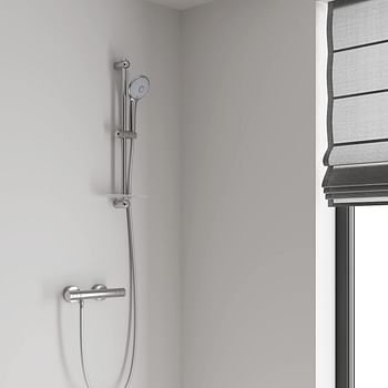 GROHE Shower and Bathroom Fixtures, Euphoria Shower Rail, 600 Mm, Silver.