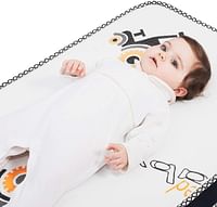MOON Crib and Toddler Bed Mattress, Dual Sided Sleep System, Breathable Premium Baby Mattress for Infant and Toddler,Reversible Baby Mattress, with printed graphic, 60 x 120 x 10 cm, Multicolor.