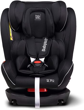 Babyauto NOE FIX 0123 Car Seat (Suitable for 0-12Years), Black Isofix Base, Black.